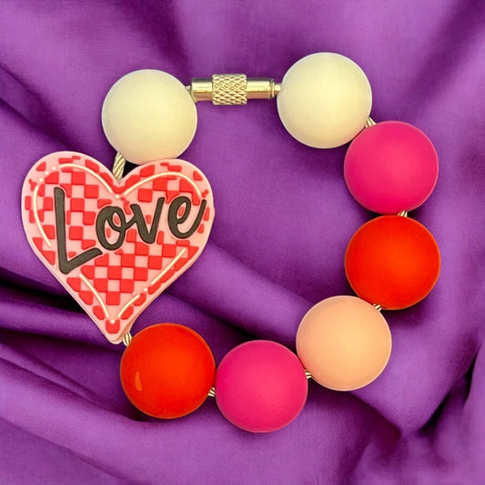 Love Checkers Handle Bracelet