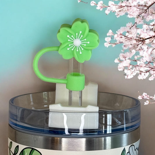 Spring Green Cherry Blossom Straw Topper