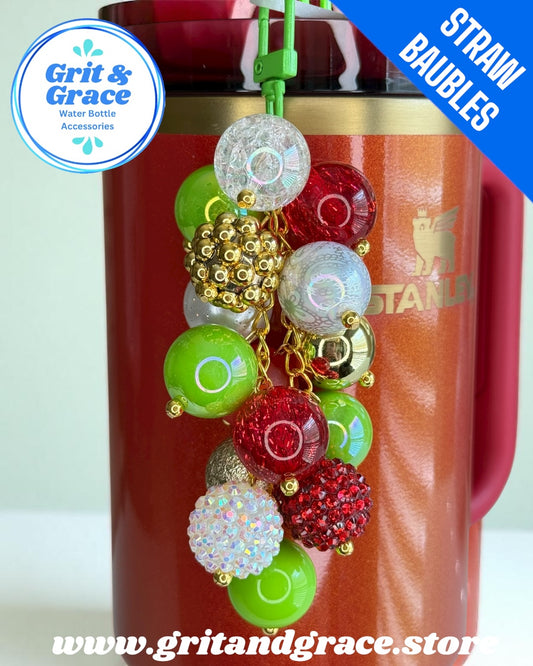 Lime Christmas #4 Straw Bauble