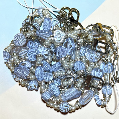 Hang Anywhere Blue Stained Glass Bottle Charm