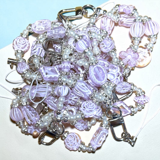 Hang Anywhere Purple Stained Glass Bottle Charm