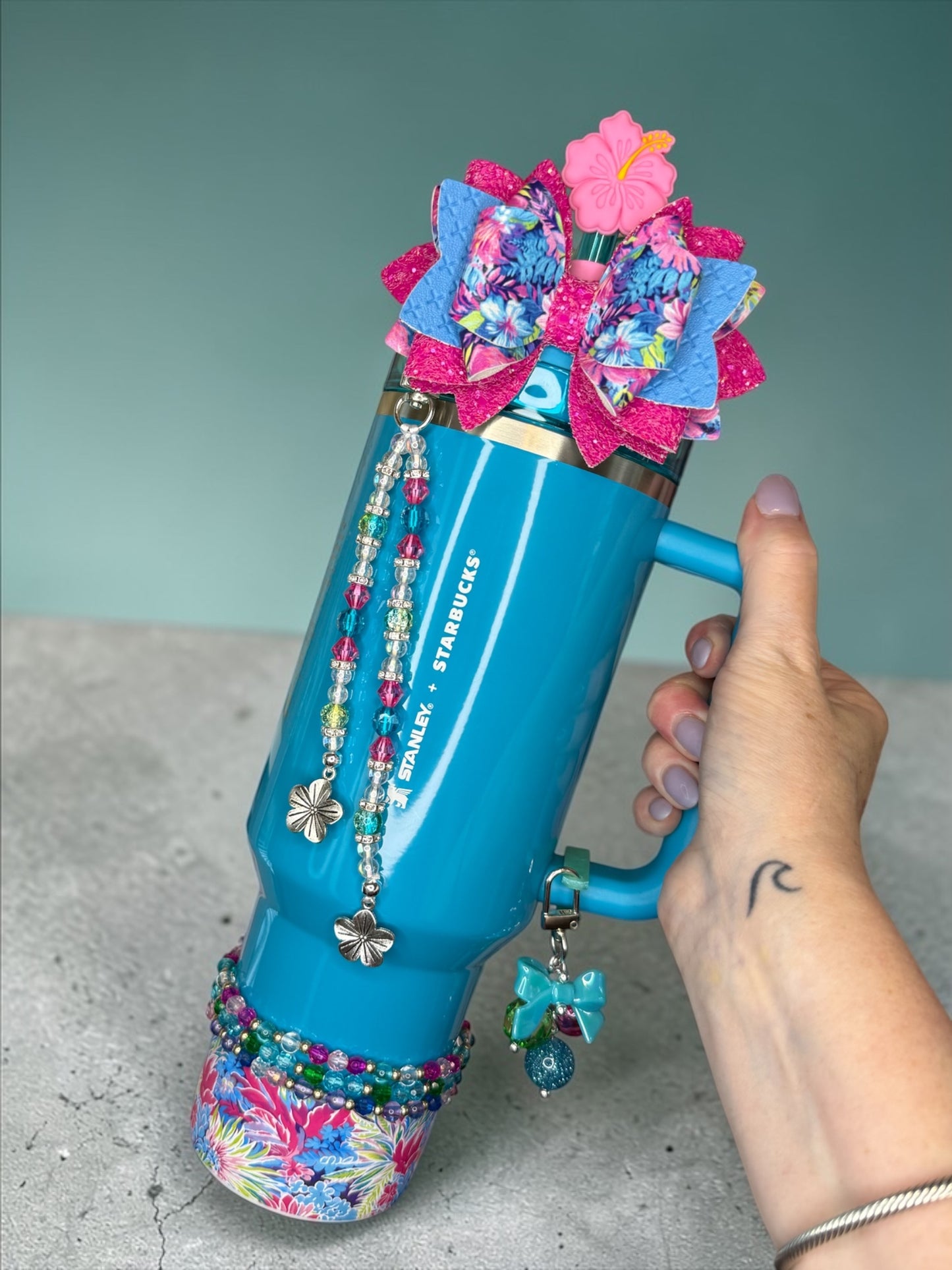 Island Bloom Stretchy Cup Bracelets (Set of 3)