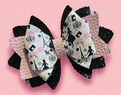 Paris Print Bow