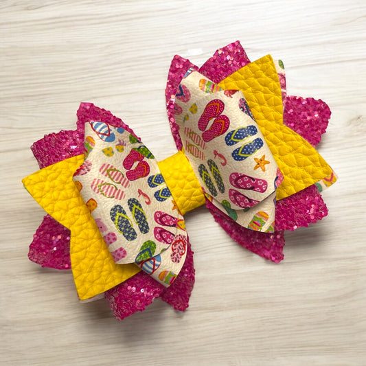 Camellia Flip Flop Bow