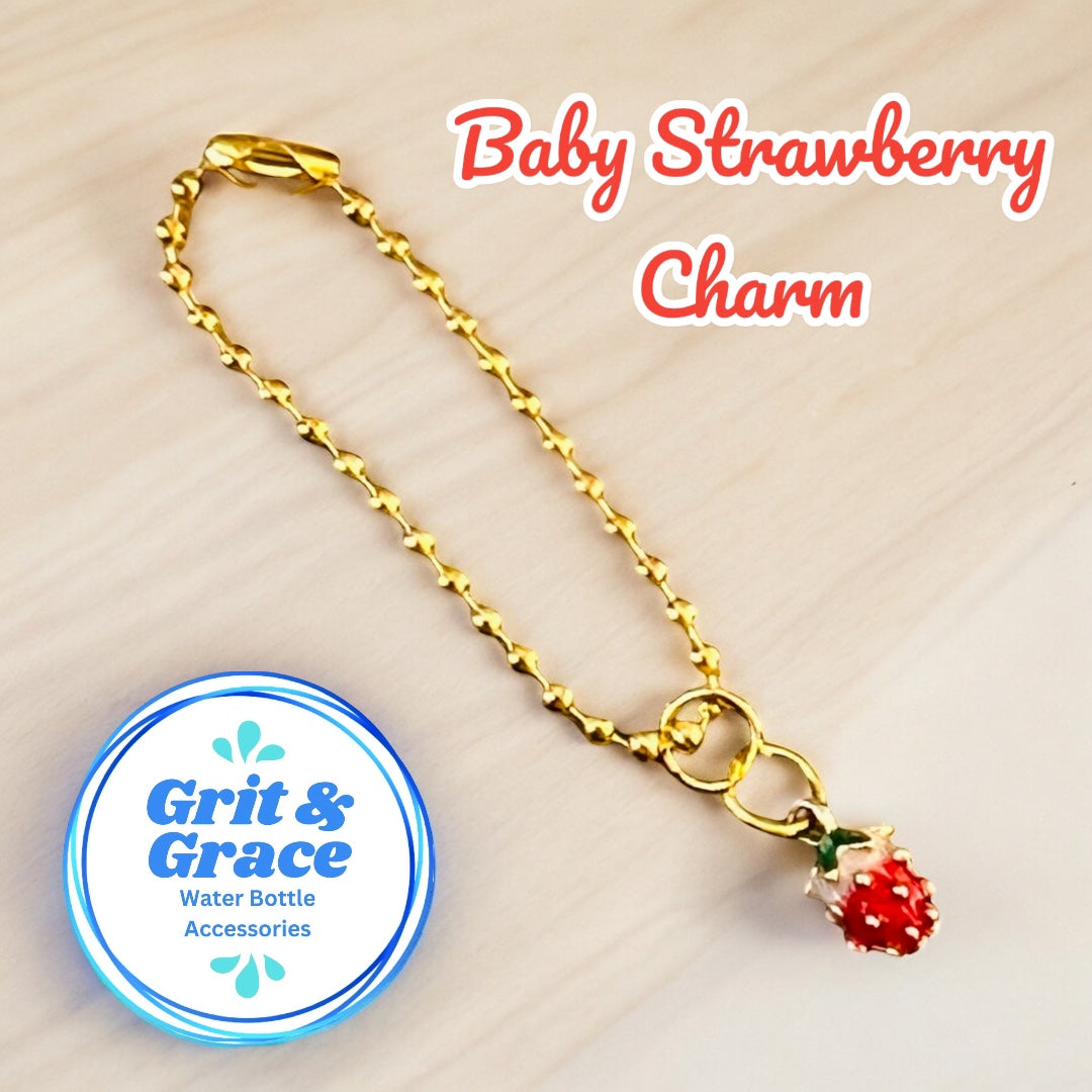 Baby Strawberry Handle Charm