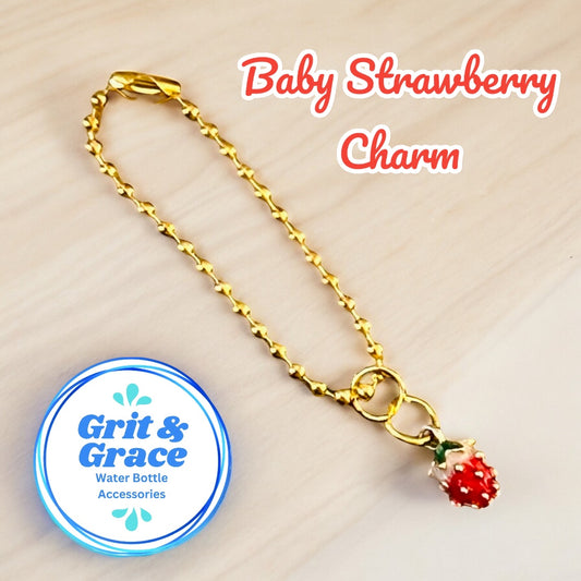 Baby Strawberry Handle Charm