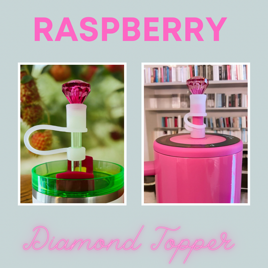 Raspberry Diamond Straw Topper