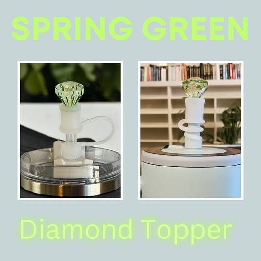 Spring Green Diamond Straw Topper