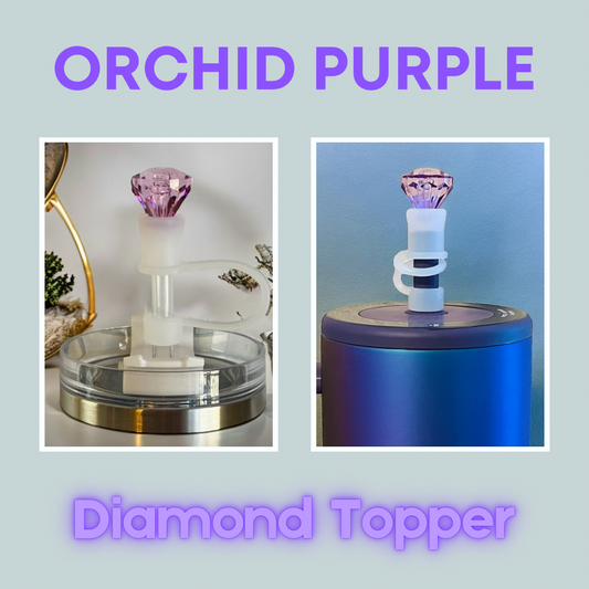 Orchid Purple Diamond Straw Topper
