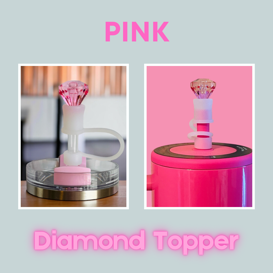 Pink Diamond Straw Topper