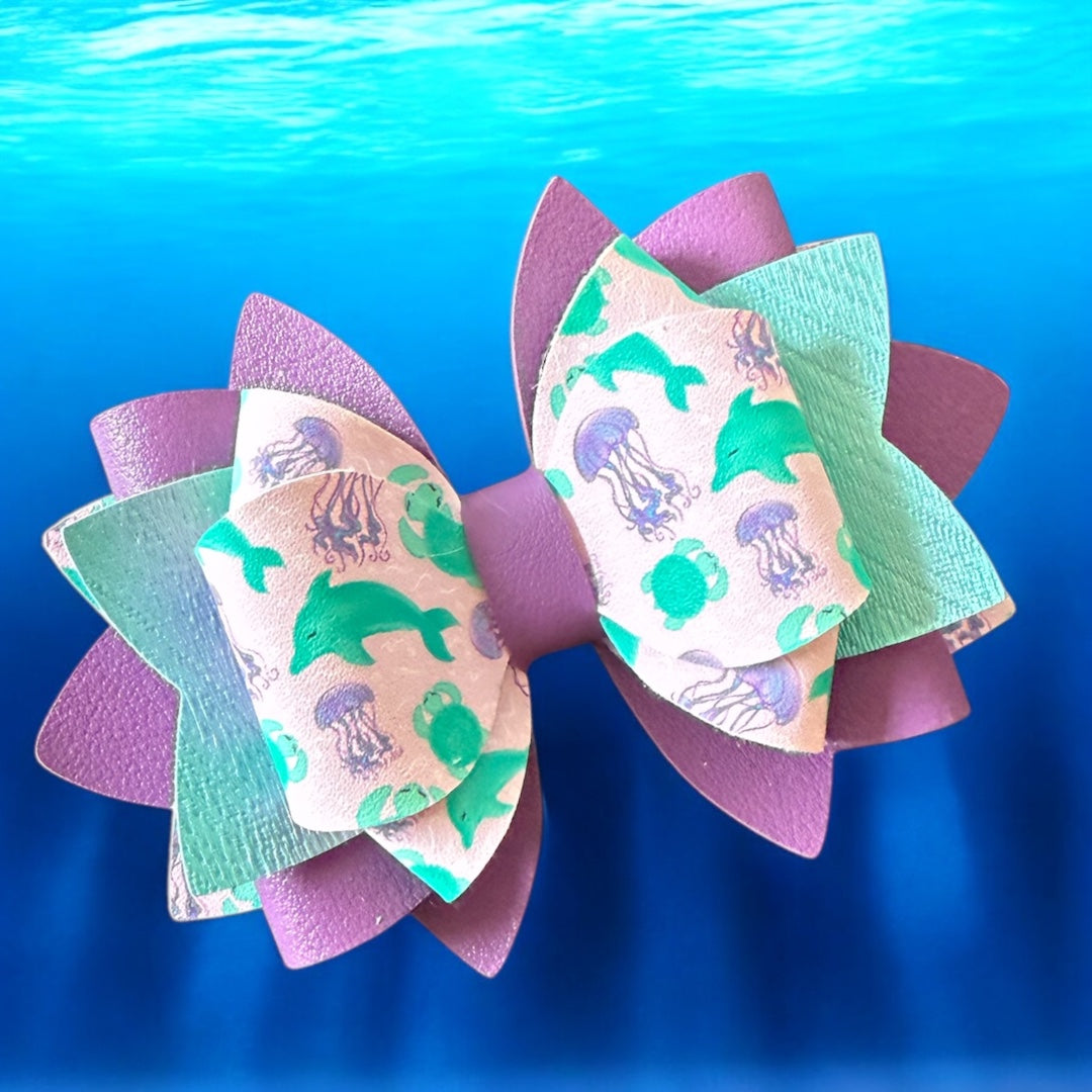 Watercolor Sea Creatures Bow