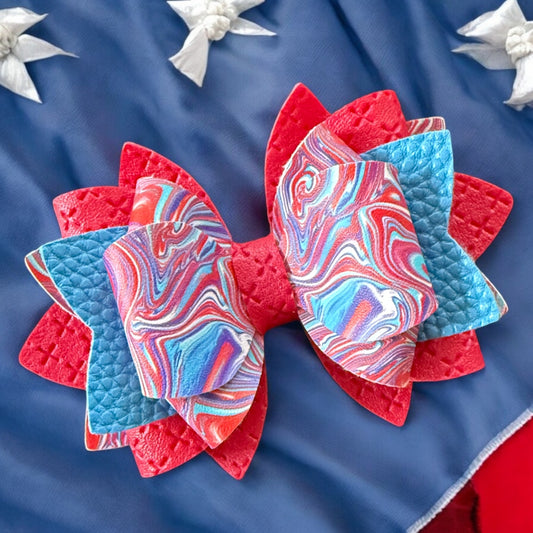 ‘Merica Marble Bow