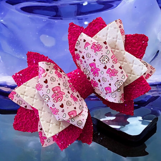 Camellia Valentine’s Bear Bow