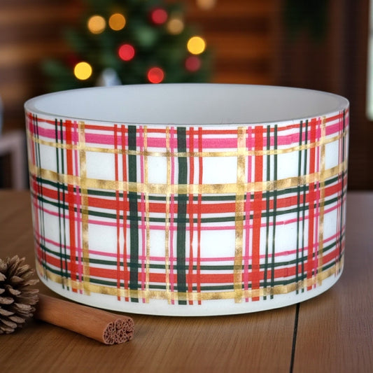 White Candy Cane Plaid Boot