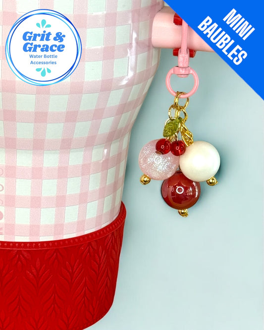 Sweet Cherry Mini Straw Bauble