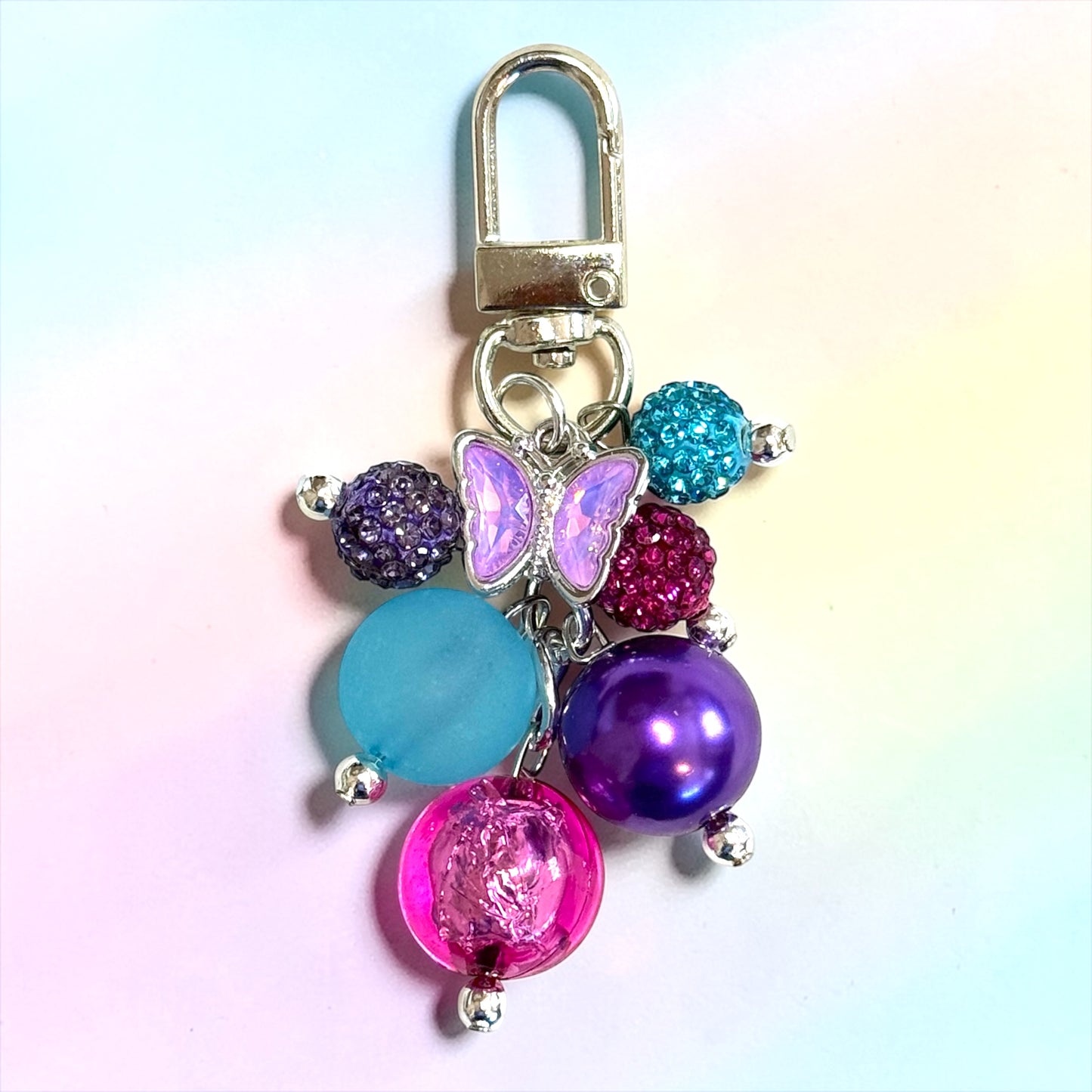 Glitter Butterfly Straw Bauble