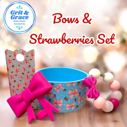 Bows & Strawberries Set