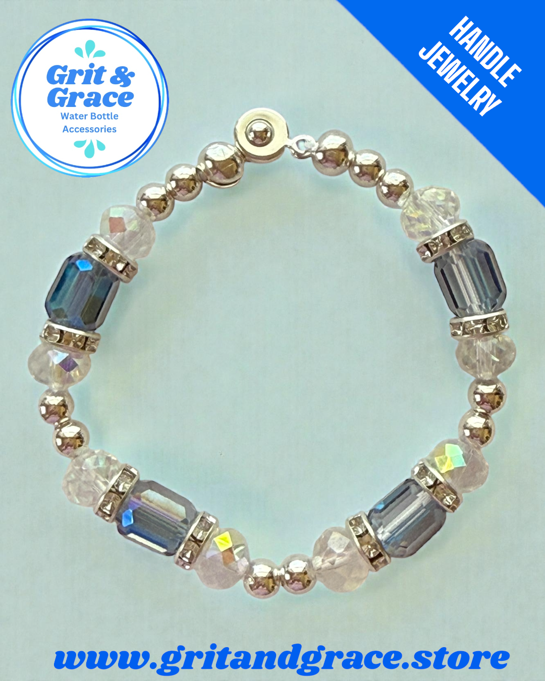 Tumbler Handle Jewelry - Navy Hex