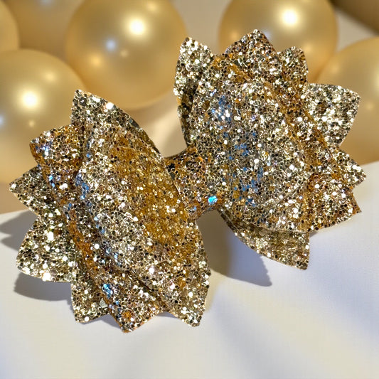 Gold Glitter Bow