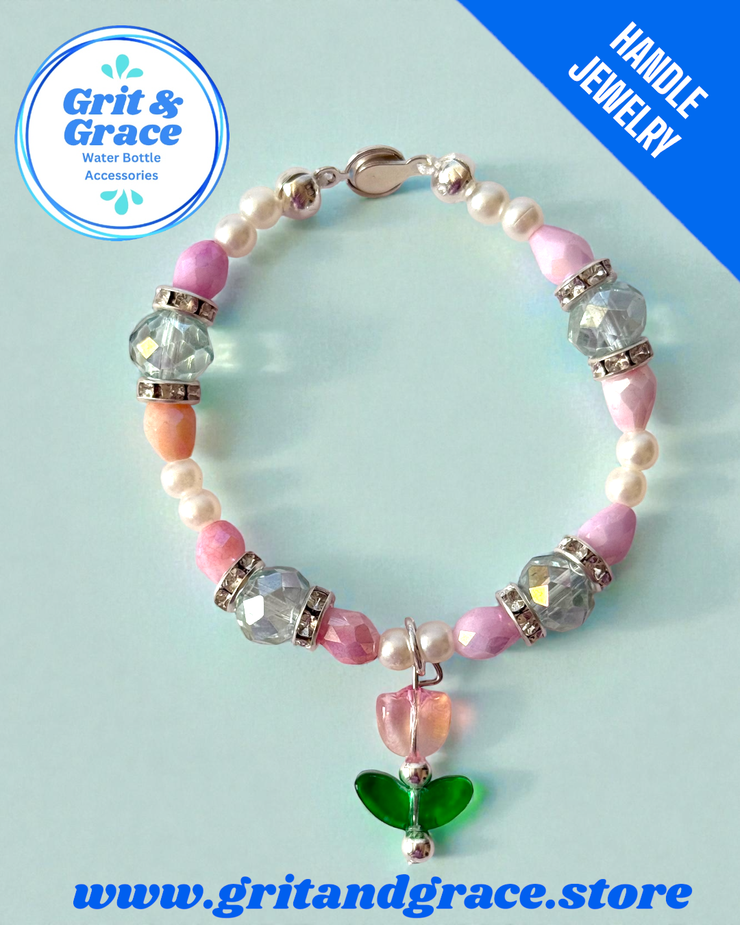 Tumbler Handle Jewelry - Spring Tulip