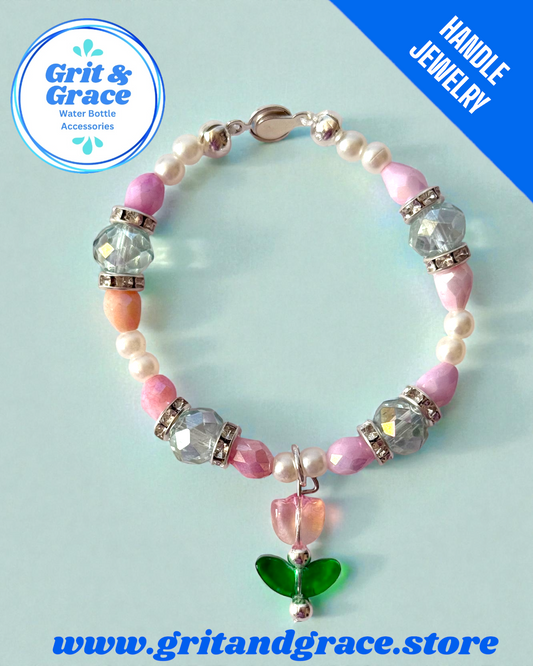 Tumbler Handle Jewelry - Spring Tulip