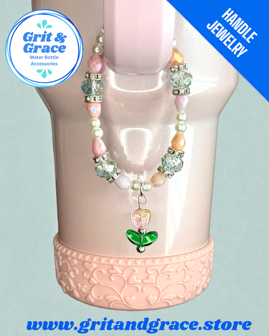 Tumbler Handle Jewelry - Spring Tulip