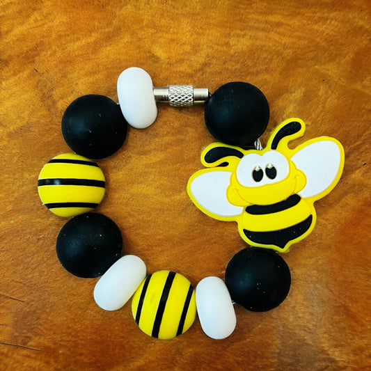 Honeycomb Bee Stripe Handle Bracelet