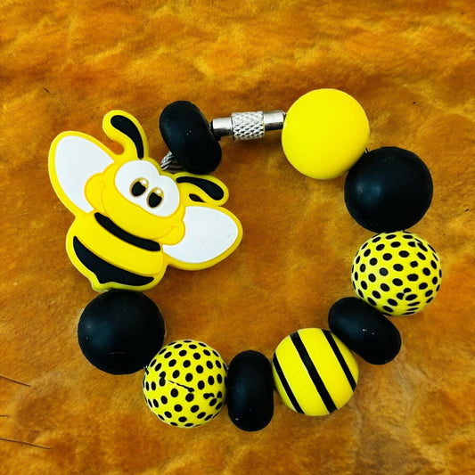 Honeycomb Bee Dot Handle Bracelet