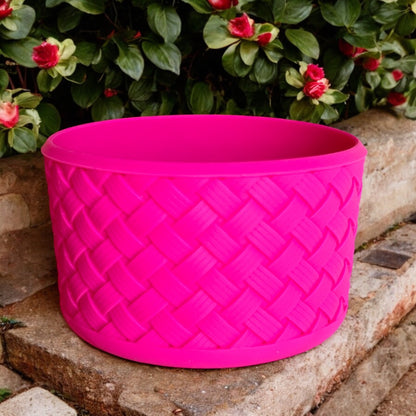 Basketweave Camellia Pink Boot