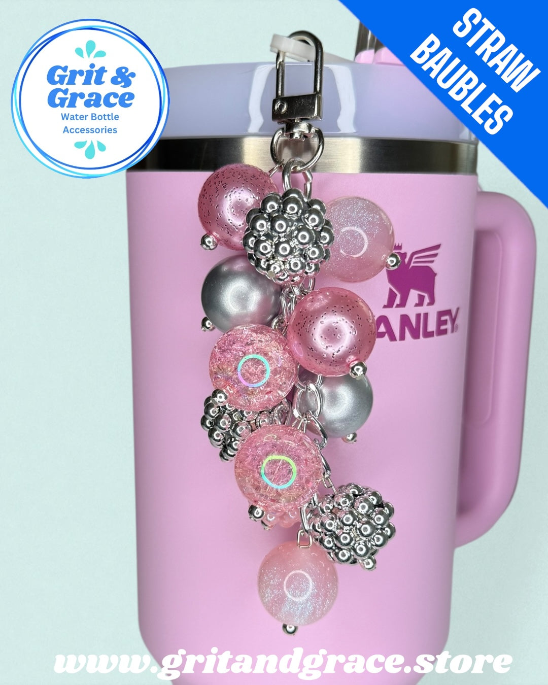 Icy Pink #4 Straw Bauble