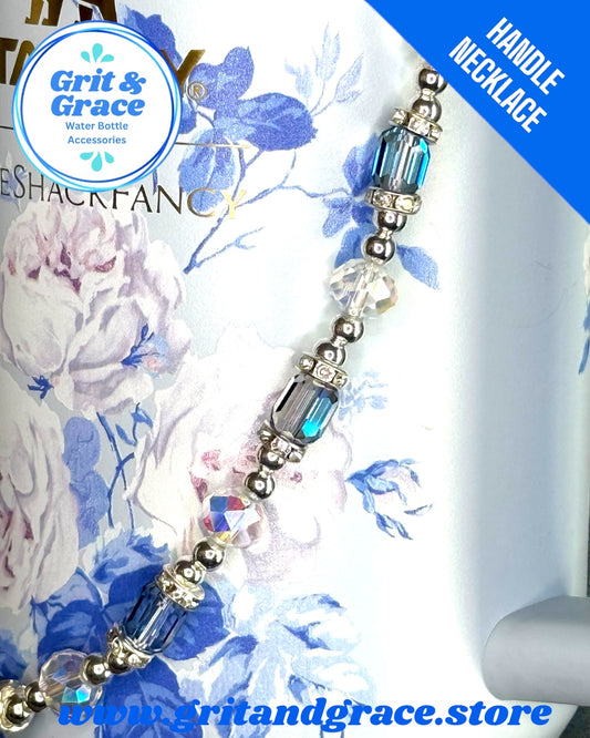 Tumbler Necklace Jewelry - Navy Hex