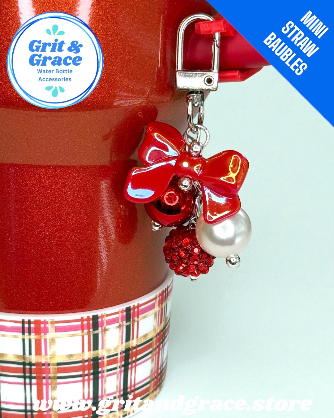 Christmas Bow Mini Bauble (Red)