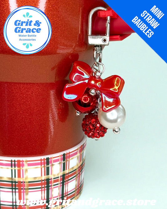 Christmas Bow Mini Bauble (Red)