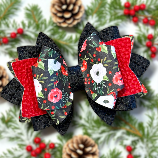 Christmas Peonies Bow
