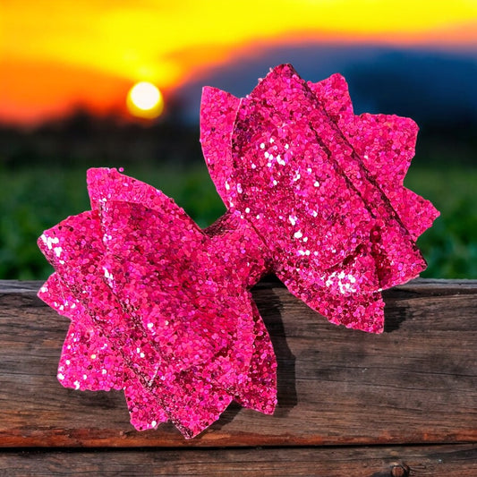 Magenta Glitter Bow