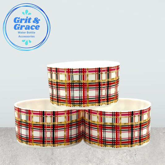 White Candy Cane Plaid Boot