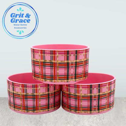 Pink Candy Cane Plaid Boot