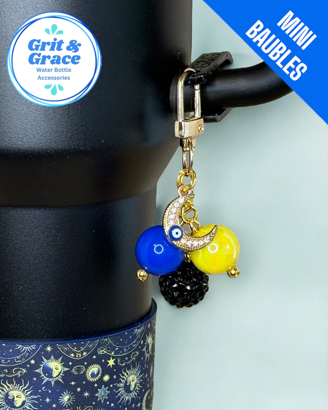 Sun & Moon Mini Straw Bauble