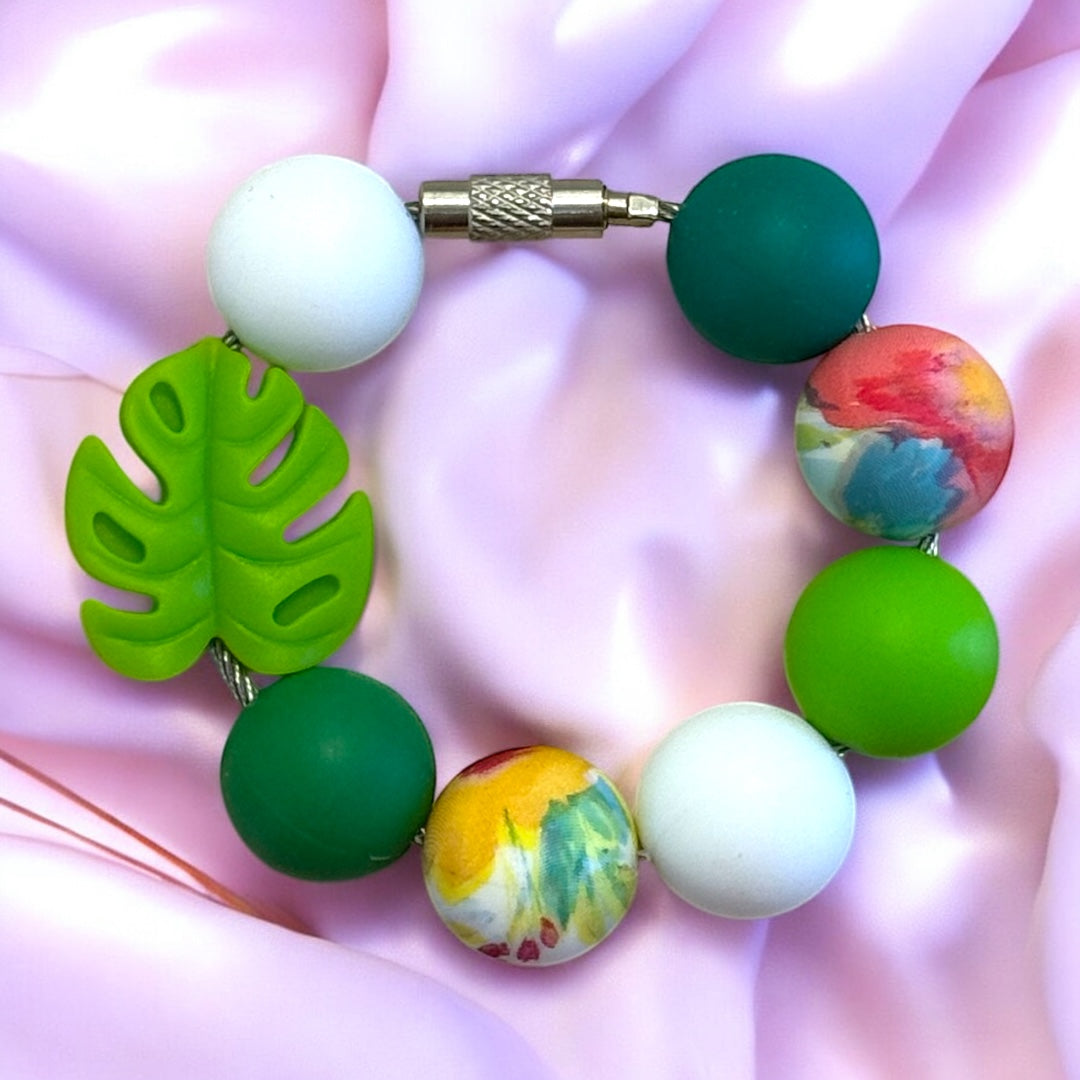 Green Leaves Handle Bracelet