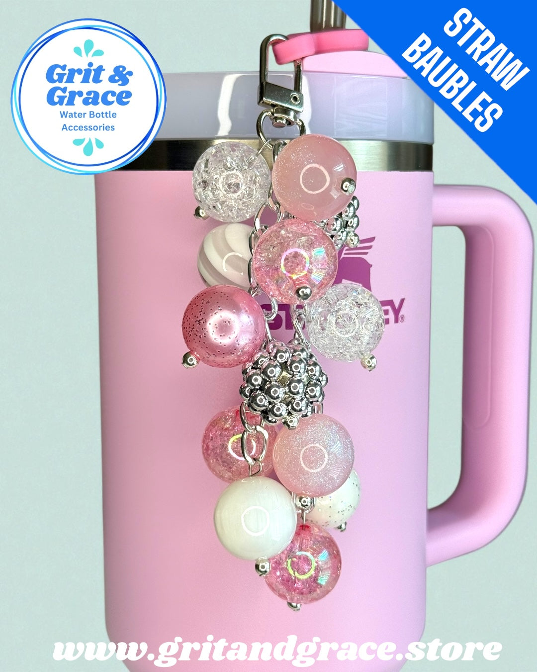 Pink Snow #5 Straw Bauble