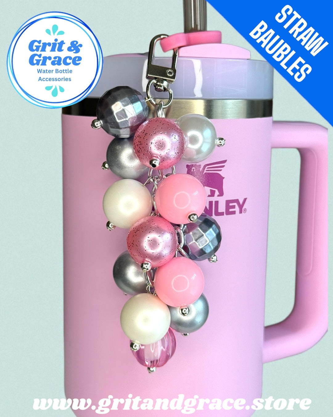 Pink Snow #7 Straw Bauble