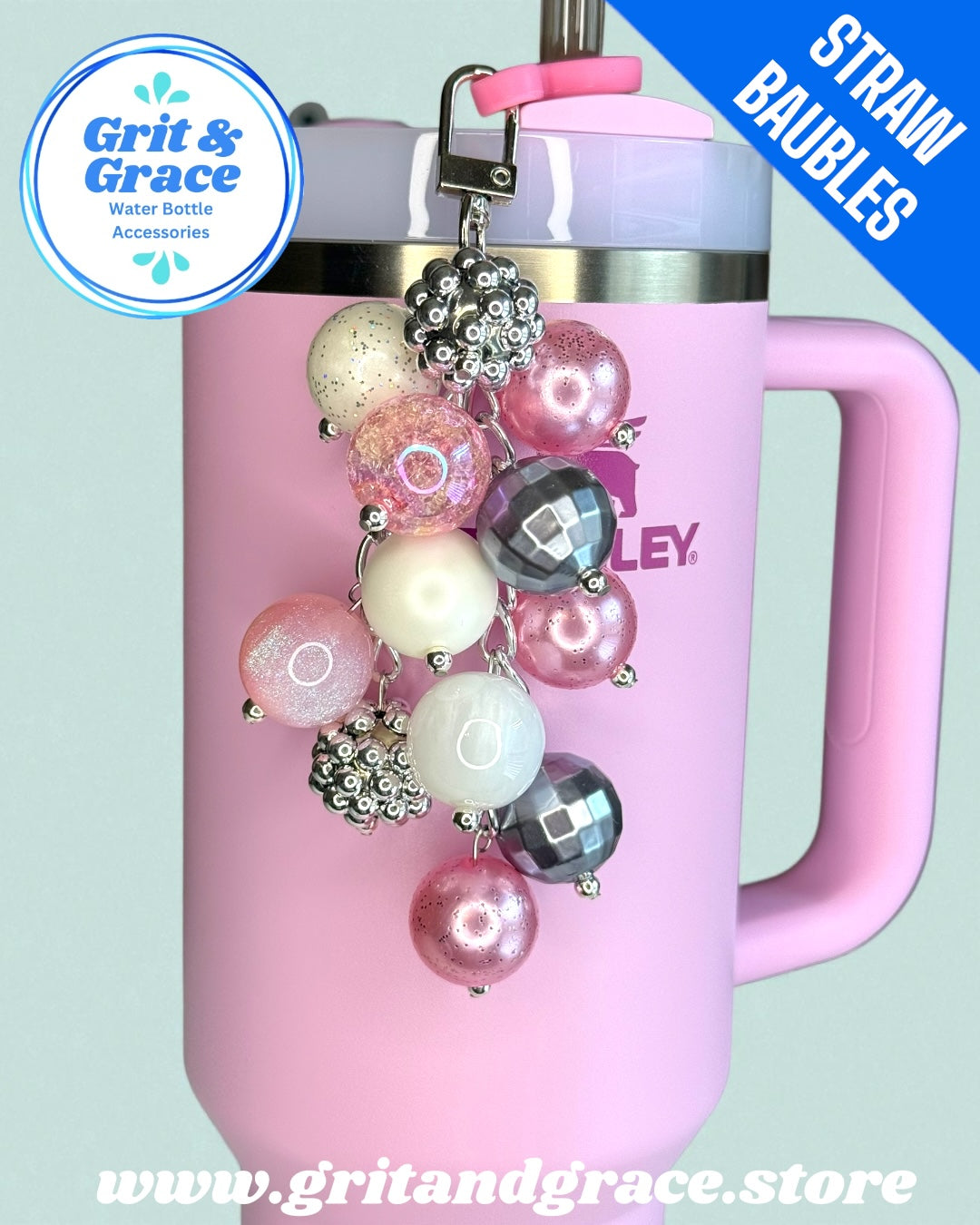 Pink Snow #9 Straw Bauble