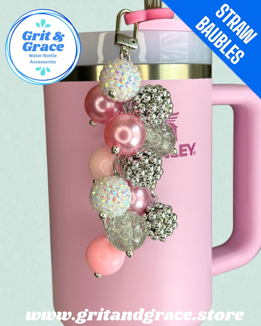 Pink Snow #13 Straw Bauble