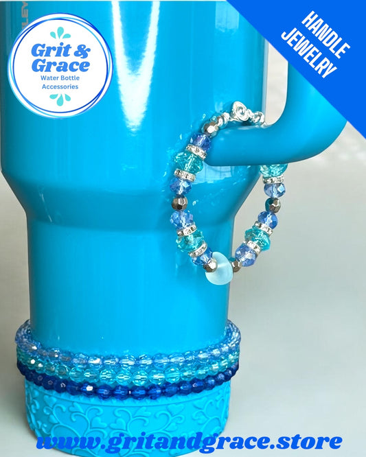Tumbler Handle Jewelry - Sea Glass
