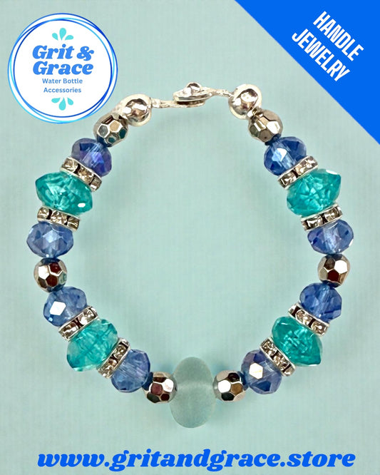 Tumbler Handle Jewelry - Sea Glass