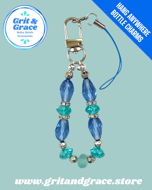 Hang Anywhere Sea Glass Beaded Bottle Charm