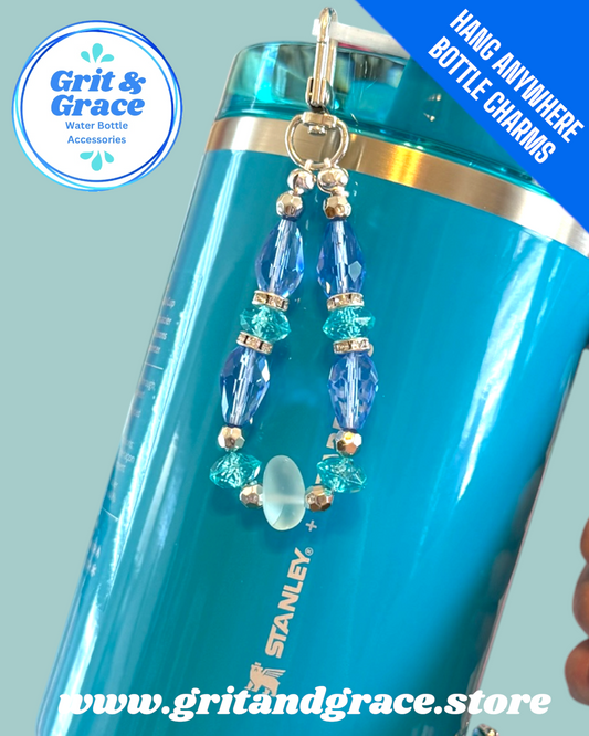 Hang Anywhere Sea Glass Beaded Bottle Charm