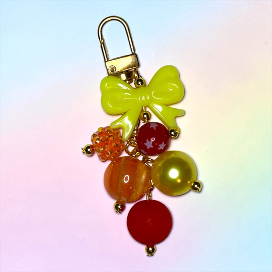 Karol Yellow Bow Mini Straw Bauble