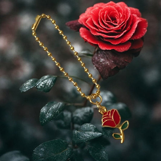 Red Rose Handle Charm