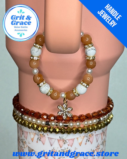 Tumbler Handle Jewelry - Boho Daisy